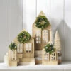 Wooden Village With Mistletoe Wreaths Set Of 4 - NEW 2023 1 Wooden Village With Mistletoe Wreaths Set Of 4 - NEW 2023 -Decorative Candle Shop 4316274 close
