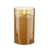 Gold Glass Flameless Candle 3.5 Inch X 6 Inch Ivory Pillar - Remote Ready 1 Gold Glass Flameless Candle 3.5 Inch X 6 Inch Ivory Pillar - Remote Ready -Decorative Candle Shop 4324030