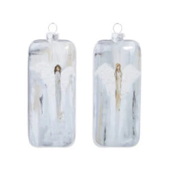 Glass Angel Ornament 5.5 Inch Set Of 2 - NEW 2023 -Decorative Candle Shop 4324566