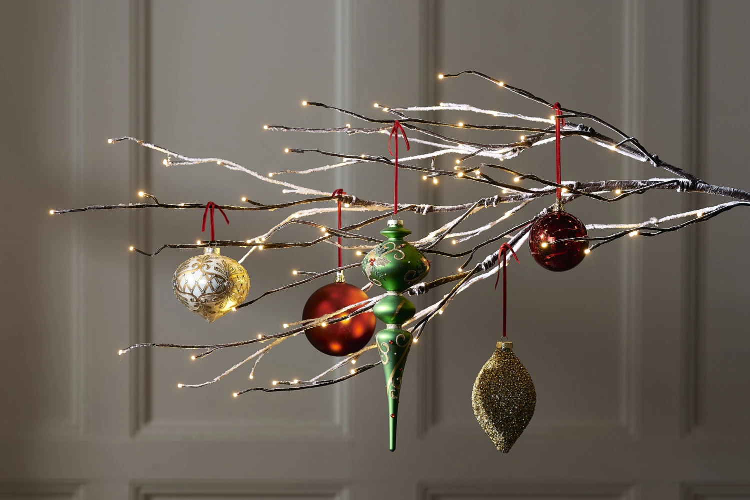 Outdoor 39 Inch Snowy Lighted Branch With 96 Warm White Lights - NEW 2023 3 Outdoor 39 Inch Snowy Lighted Branch With 96 Warm White Lights - NEW 2023