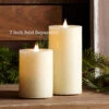 Simplux LED Designer Candle Ivory Flat Top - Moving Flame 3.5x5 -Decorative Candle Shop 5 inch ivory flat top simplux candle
