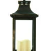 Battery Operated Antique Bronze Candle Lantern - 12 Inch