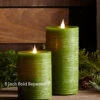 Simplux LED Designer Candle Green Flat Top - Moving Flame 3.5x7 1 Simplux LED Designer Candle Green Flat Top - Moving Flame 3.5x7 -Decorative Candle Shop 7 inch flat top green simplux candle