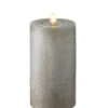 Moving Flame Candle 7 Inch Grey Flat Top Chalk Finish Timer - Remote Ready 1 Moving Flame Candle 7 Inch Grey Flat Top Chalk Finish Timer - Remote Ready -Decorative Candle Shop 7 inch grey