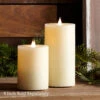 Simplux LED Designer Candle Ivory Flat Top - Moving Flame 3.5x7 -Decorative Candle Shop 7 inch ivory flatop simplux candle