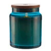 LIGHTLi Moving Flame Blue Glass Jar Candle - 4 X 5.5 Inch Remote Ready -Decorative Candle Shop 71359 lightli blue jar candle