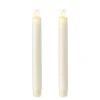 Remote Control 8 Inch Ivory Moving Flame Taper Candle Set - 2 -Decorative Candle Shop 8 inch taper candle set 2