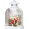 White Lighted Water Lantern With Cardinals And Town Scene Snow Globe - 10.5 Inch 2 White Lighted Water Lantern With Cardinals And Town Scene Snow Globe - 10.5 Inch -Decorative Candle Shop 80773 main