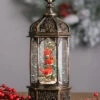 Snow Globe With 3 Cardinals Lighted Water Lantern - USB Cord Included 2 Snow Globe With 3 Cardinals Lighted Water Lantern - USB Cord Included -Decorative Candle Shop 83465 tall