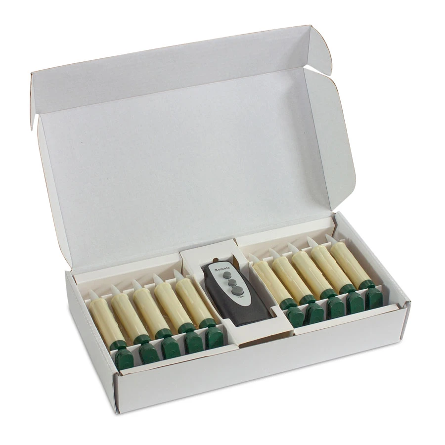 Clip On Christmas Tree Taper Candle / Window Candle Battery Operated Set-10 With Remote Control 8 Clip On Christmas Tree Taper Candle / Window Candle Battery Operated Set-10 With Remote Control - Image 6