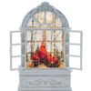 Cardinals In Arched Lighted Water Lantern With Open Shutters - NEW 2023 - USB Included -Decorative Candle Shop 90356