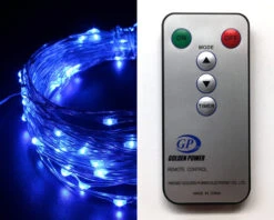 100 Foot Fairy Light Strand With 400 Blue LED Blubs - Remote Control