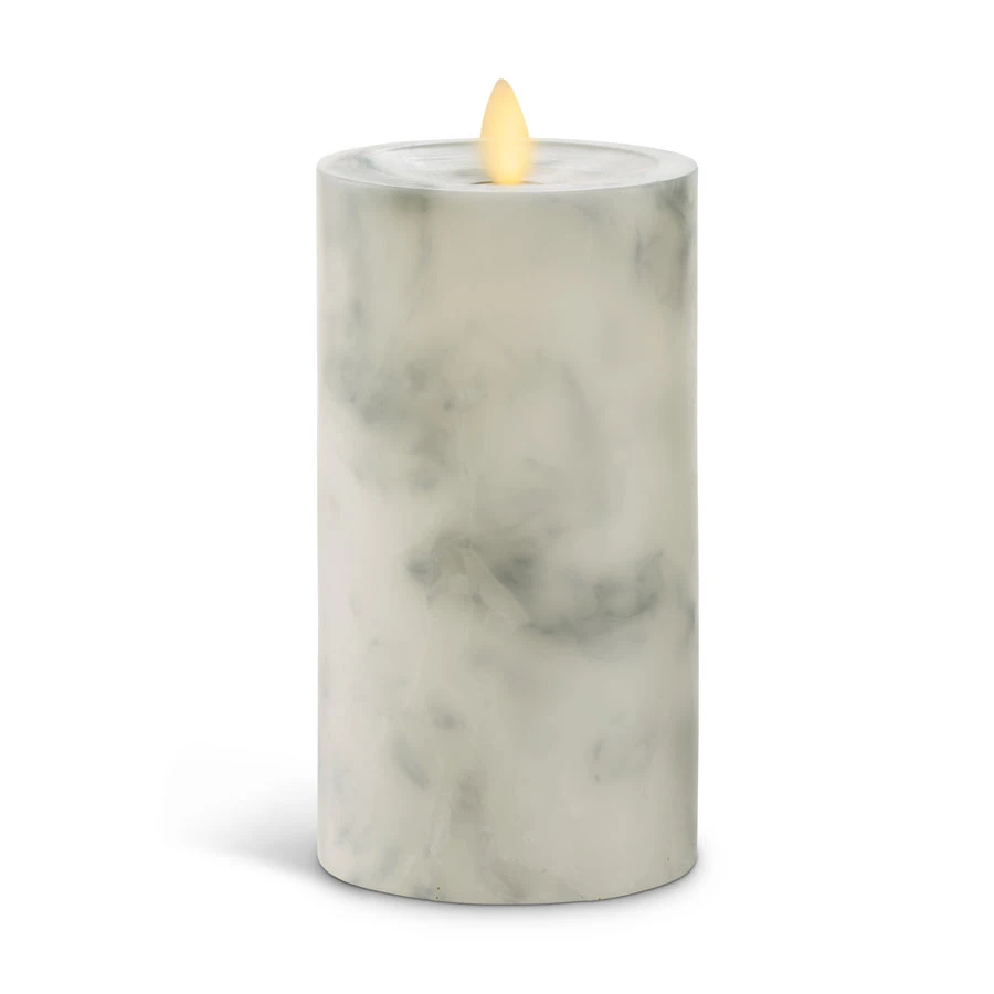 Luminara 6.5 Inch Marble Moving Flame Pillar Remote Ready 3 Luminara 6.5 Inch Marble Moving Flame Pillar Remote Ready