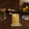 Luminara 3 X 4 Ivory Pillar Candle - Remote Ready -Decorative Candle Shop 993269 glam