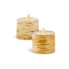 Set Of 2 Ivory Birch Wrapped Unscented Luminara Moving Flame Tealights 2 Set Of 2 Ivory Birch Wrapped Unscented Luminara Moving Flame Tealights -Decorative Candle Shop 994160