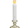 Dual Amber / Warm White LED Window Candle - Pewter -Decorative Candle Shop FPC1320P
