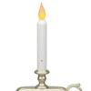 Dual Color Window Candle Amber / Warm White - Pewter -Decorative Candle Shop FPC1325P