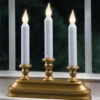 Antique Gold 3-Tier Battery Operated Window Candle -Decorative Candle Shop FPC1530B in Window