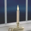Warm White Window Candle - Pewter Finish