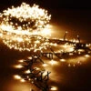 44 Foot Christmas Cluster Lights With 1300 Warm White LED Garland - Green Wire - Remote Control RAZ