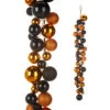 4 Foot Black And Orange Color Ball Garland -Decorative Candle Shop G4332727