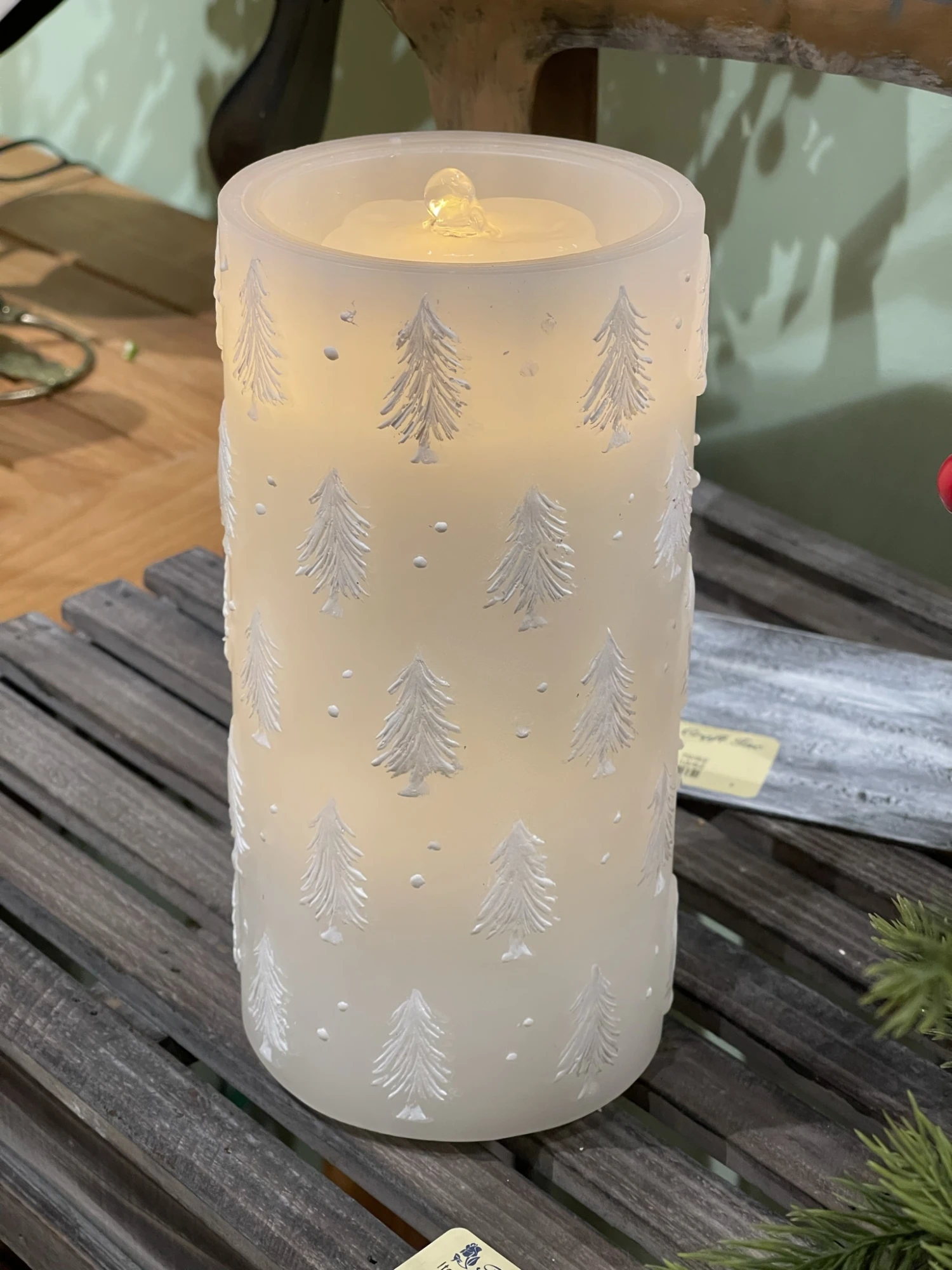 Pine Tree Aquaflame Fountain Candle - Remote Control Included 3 Pine Tree Aquaflame Fountain Candle - Remote Control Included