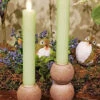 6 Inch Green (2 Pack ) Moving Flame Battery Operated Taper Candle - Remote Included -Decorative Candle Shop LC3326 GRN