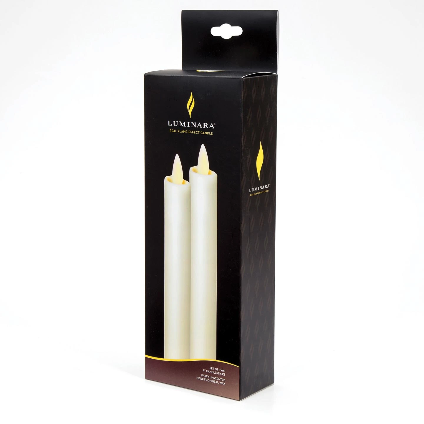 Set Of 2 - Luminara 8 Inch Ivory Taper Candle - Timer And Remote Ready 4 Set Of 2 - Luminara 8 Inch Ivory Taper Candle - Timer And Remote Ready - Image 2