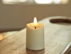 Set Of 6 Ivory Votive Candles 2 X 3 - Timer