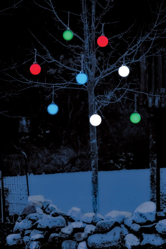 Illuminating White Outdoor LED Pulsing 5"" Globe - Battery Powered Light Sensor 5 Illuminating White Outdoor LED Pulsing 5"" Globe - Battery Powered Light Sensor - Image 3