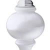 Illuminating White Outdoor LED Pulsing 10" Finial - Battery Powered Light Sensor -Decorative Candle Shop WP600