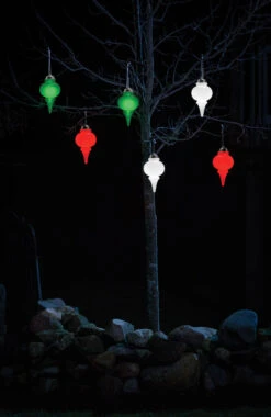 Illuminating Red Outdoor LED Pulsing 10" Finial - Battery Powered Light Sensor 7 Illuminating Red Outdoor LED Pulsing 10" Finial - Battery Powered Light Sensor -Decorative Candle Shop WP600 WP660 WP680 night 1