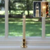 Ultra Bright Adjustable LED Cordless Window Candle Dual Sided Bulb - Timer - Brass Finish -Decorative Candle Shop adjustable brass base ivory 1