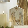 Holy Family Textured Block - 7.75 Inch -Decorative Candle Shop angel block new image
