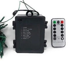 Battery Operated Cluster Lights 15 Foot Garland - 120 Warm White LED's On Green Wire With Remote RAZ 10 Battery Operated Cluster Lights 15 Foot Garland - 120 Warm White LED's On Green Wire With Remote RAZ -Decorative Candle Shop battery pack for cluster lights