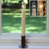 Ultra Bright Adjustable LED Cordless Window Candle Dual Sided Bulb - Timer - Bronze Finish 1 Ultra Bright Adjustable LED Cordless Window Candle Dual Sided Bulb - Timer - Bronze Finish -Decorative Candle Shop bronze base adjustable 1