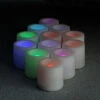 Tall Tea Lights - With Recessed Color Changing LED - Super Bright Set Of 12 -Decorative Candle Shop cc tealights round main