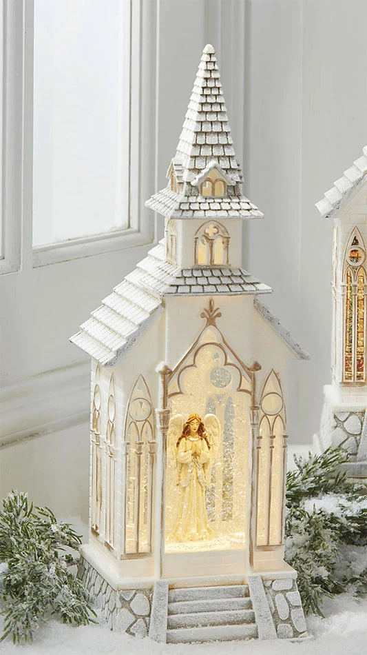 13 Inch Angel In Lighted Water Lantern Church With Swirling Glitter - USB Cord Included 3 13 Inch Angel In Lighted Water Lantern Church With Swirling Glitter - USB Cord Included