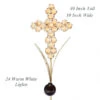 Memorial Solar Cross Stake - 40 Inches With 24 Lights -Decorative Candle Shop cross new image solar