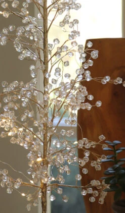 24 Inch Lighted Jeweled Acrylic Tree - 30 Lights -Decorative Candle Shop crystal tree detail