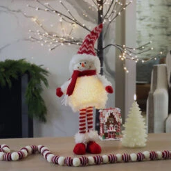 Battery Operated Lighted Snowman Figurine 20 Inch