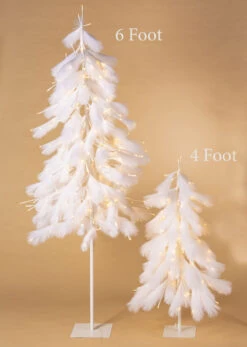6 Foot Lighted White LED Tree - 270 Warm White Lights - NEW 2023 (Copy) -Decorative Candle Shop downsweep trees