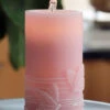Pink Wax With Butterfly Design Aquaflame Fountain Candle - Remote Control Included -Decorative Candle Shop dragonfly candle bright