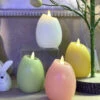 4 Inch Lighted Wax Egg Candles Set Of 4 Assorted Spring Colors With Timer - NEW 2023 -Decorative Candle Shop egg candles lighted