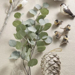 Glittered Eucalyptus Spray - 34 Inch