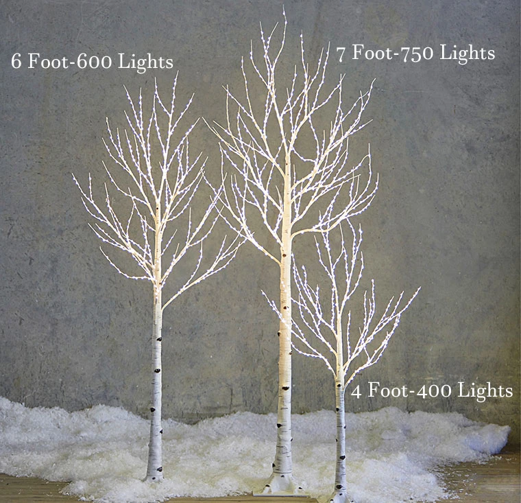 6 Foot Lighted Birch Tree - 600 Warm White Fairy Lights - From RAZ 3 6 Foot Lighted Birch Tree - 600 Warm White Fairy Lights - From RAZ