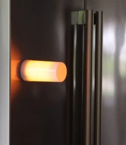 Rechargeable Lantern With Fire Glow Light Unit 12 Inch Green Enamel -Decorative Candle Shop fire glow magnetic base