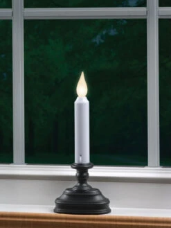 First Responder Window Candle Blue Or Contemporary White LED Bulb -Decorative Candle Shop first responder candle ww