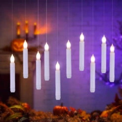 10 Piece Floating Candles Battery Operated With Remote Control Indoor-Outdoor NEW 2023