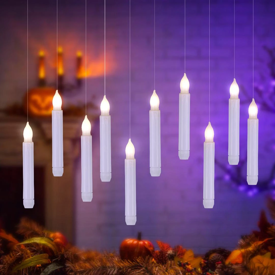 10 Piece Floating Candles Battery Operated With Remote Control Indoor-Outdoor NEW 2023